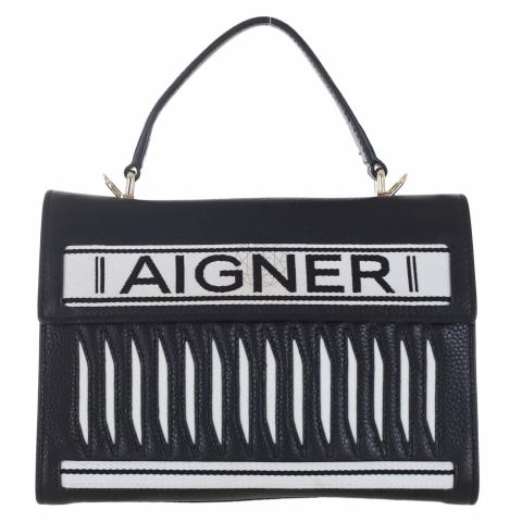 Sell Aigner Top Handle Satchel Bag Black HuntStreet